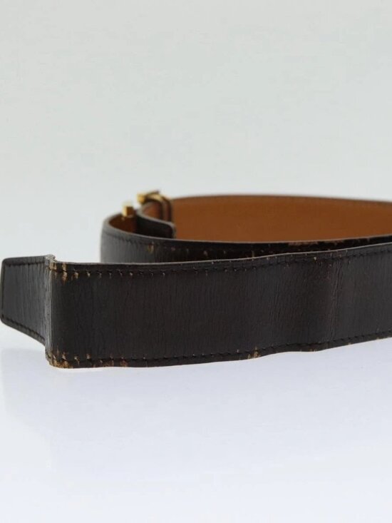 HERMES Constance Belt Leather 35.4"" Dark Brown Auth am5720 - Picture 7 of 15